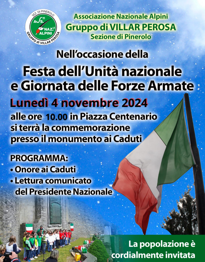 Alpini volantino 4 novembre 2024