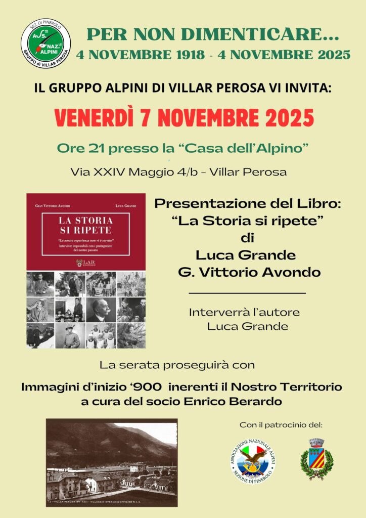 Serata 7 novembre presentazione incontro