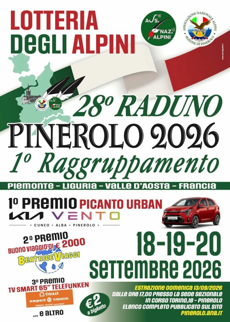 Locandina Lotteria raggruppamento pinerolo