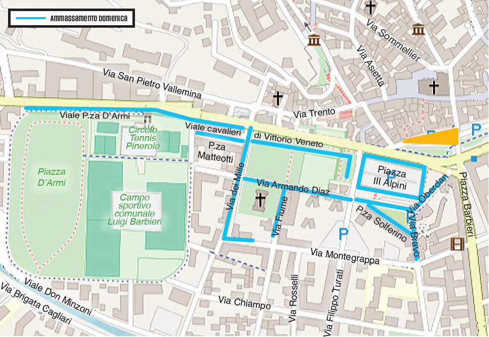 mappa ammassamento 1 raggruppamento