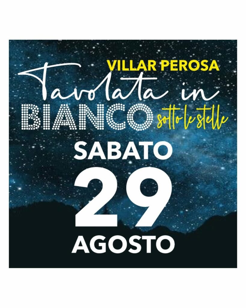 tavolata in bianco villar perosa 2026